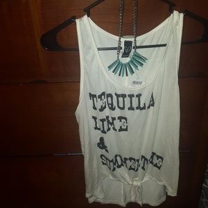 Tequila lime and summertime knotted tank